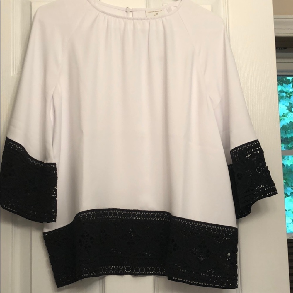 J. Jill Christian Siriano S Petite White Blouse